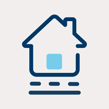 Graphic showing meter in centre of home