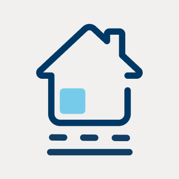 Graphic showing meter on left hand side of wall